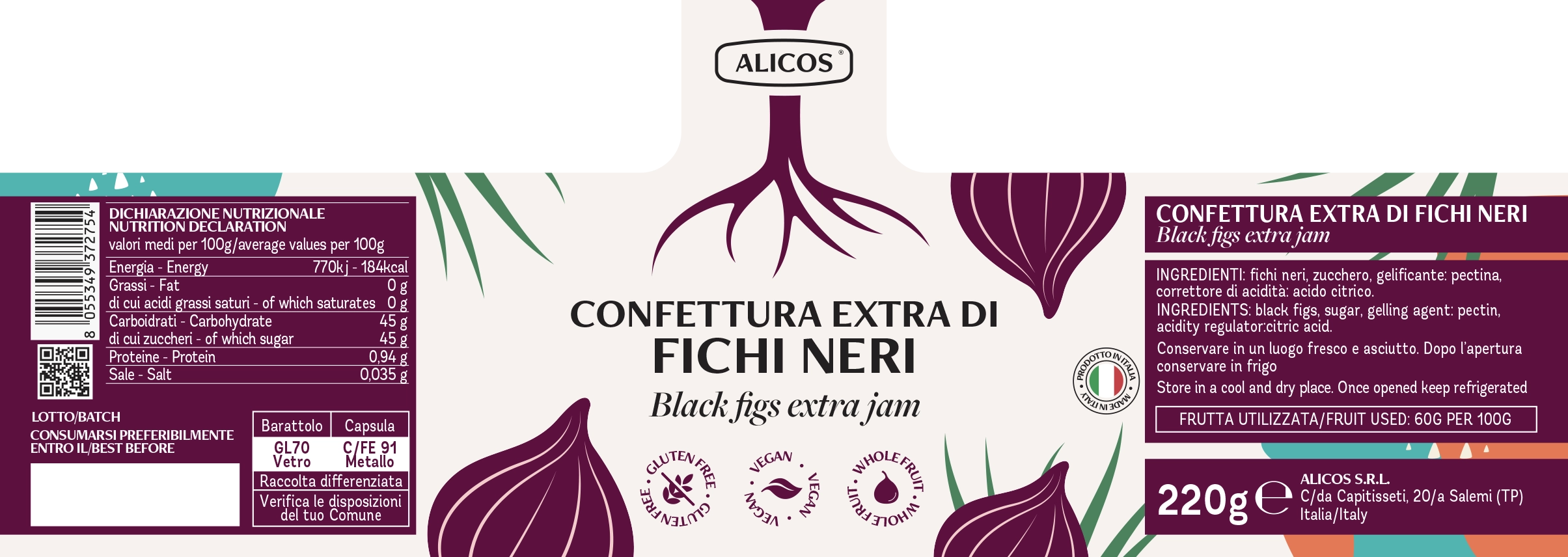 Confettura extra di fichi neri - immagine 2